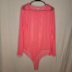 Jasmine Pink Mesh Long Sleeve Top